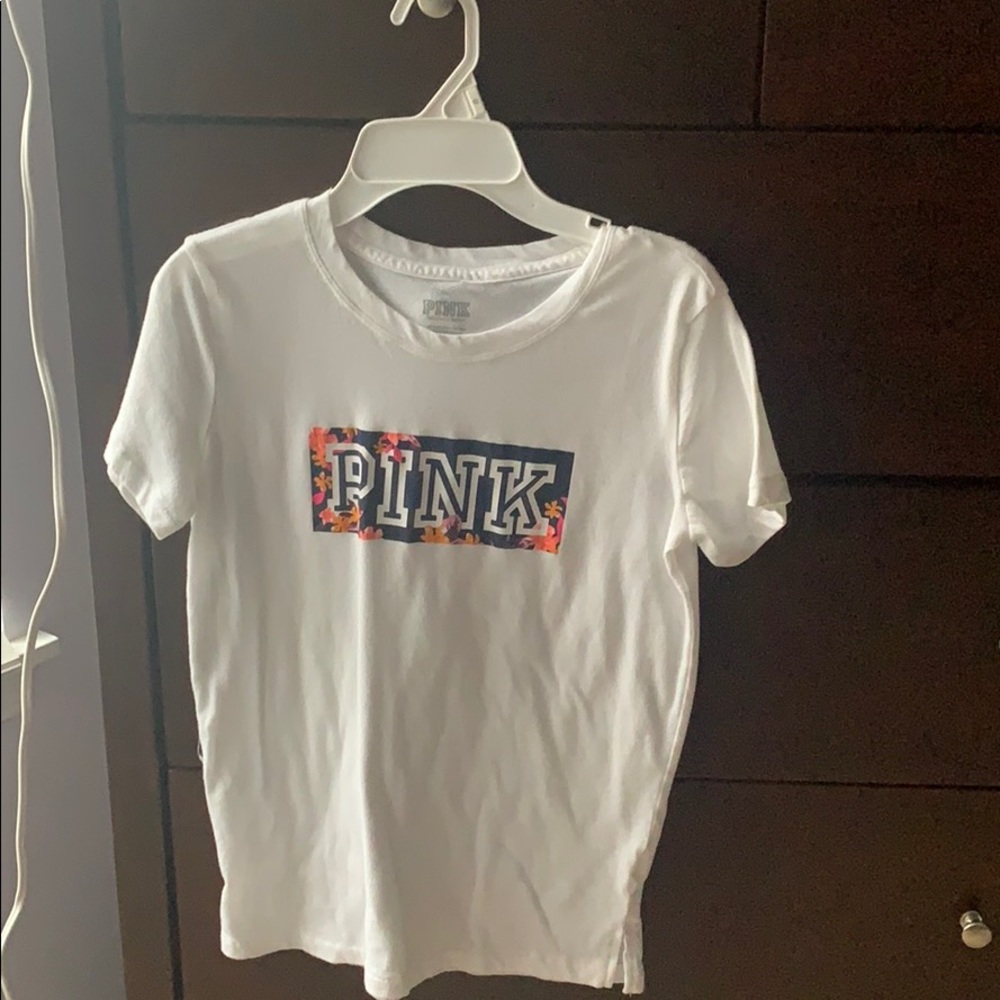 A pink tee